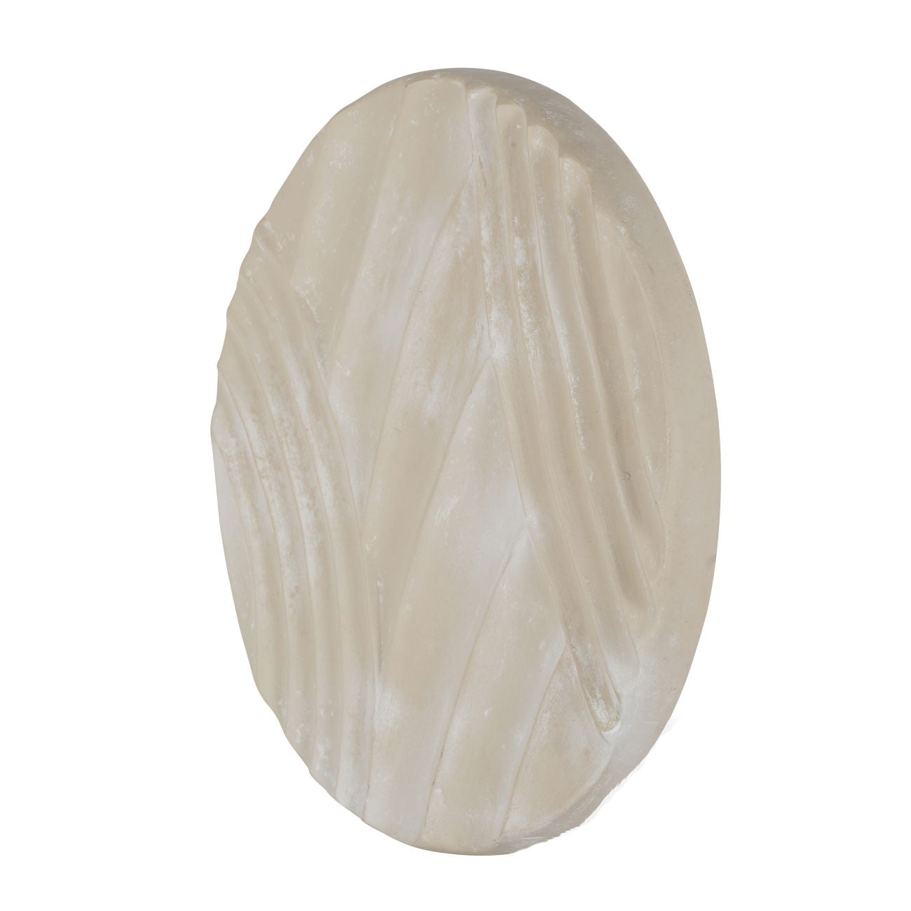 White Ecomix Textured Disc Wall Art Small